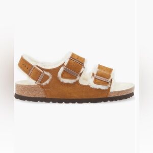 ▪️NIB Birkenstock Milano Suede Shearling Slingback Sandals